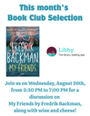 Wine & Cheese Book Club - July/August