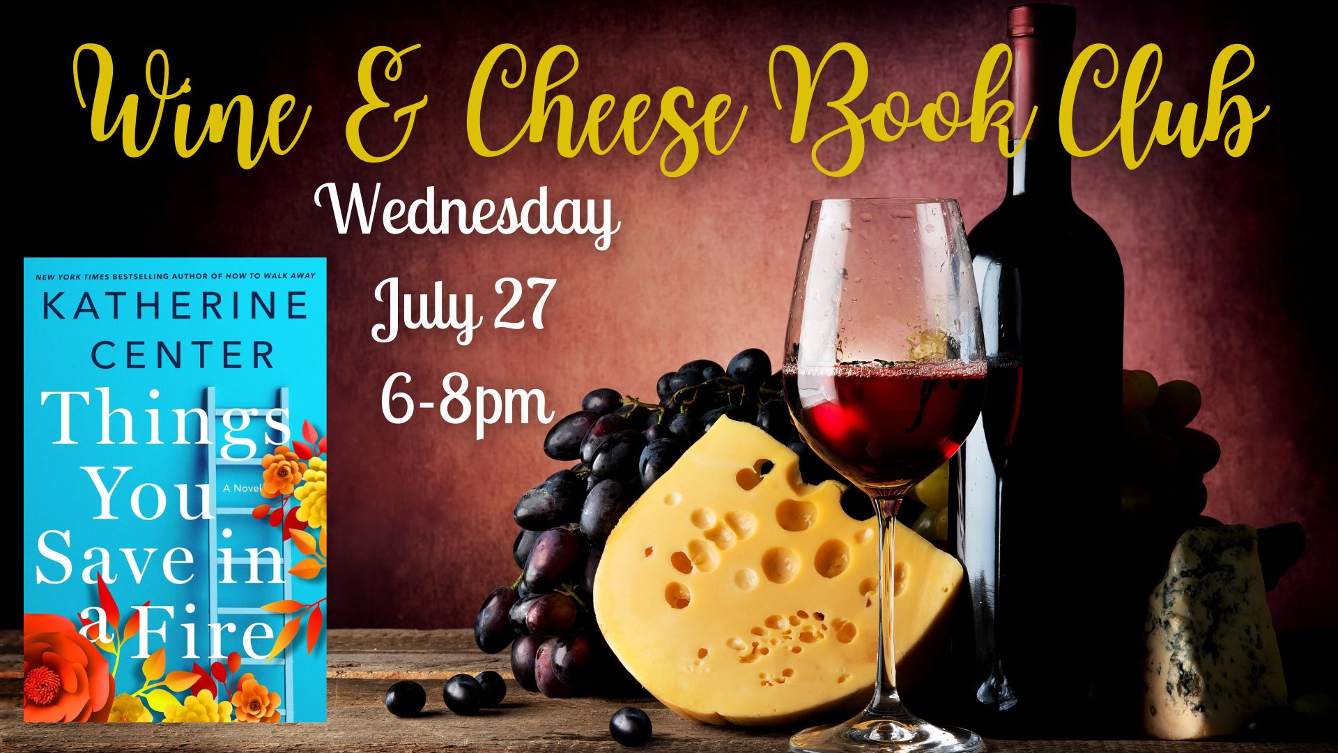 July wine and cheese book club