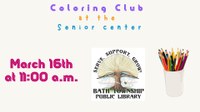 Coloring Club at the Senior Center