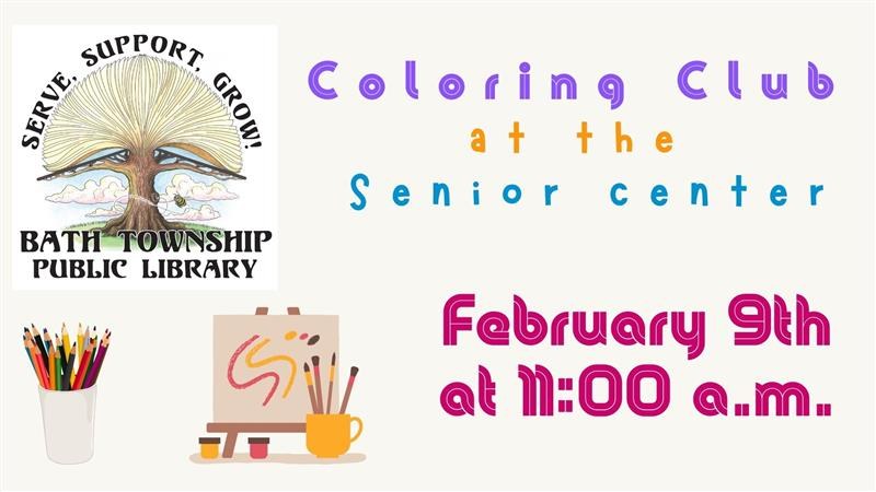 Coloring Club at the Senior Center