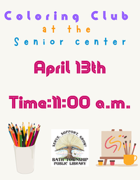 Coloring Club at the Senior Center!