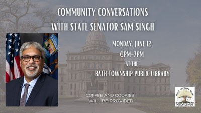 Community Conversations with state senator Sam Singh