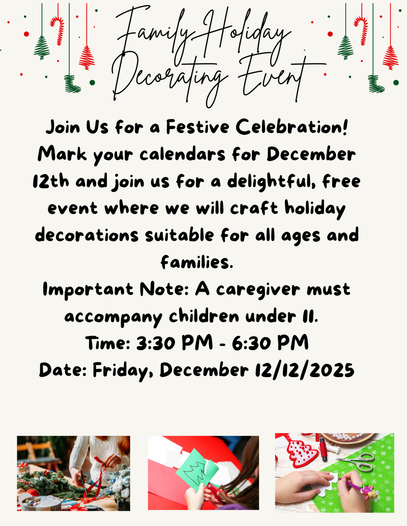 Family Holiday Decorating Event