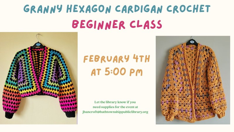 Granny Hexagon Cardigan Crochet Class