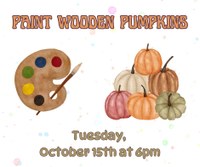 Sip and Paint Wooden pumkins