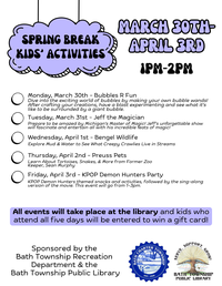 Spring Break Kids’ Activities