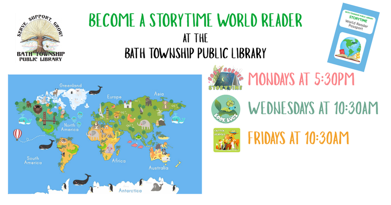 Become a Storytime World Reader at the Bath Township Public Library