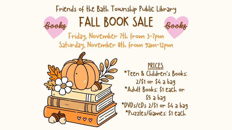Friends of the Bath Township Public Library FALL BOOK SALE (1).png