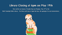 Sensory Hour Cancelled