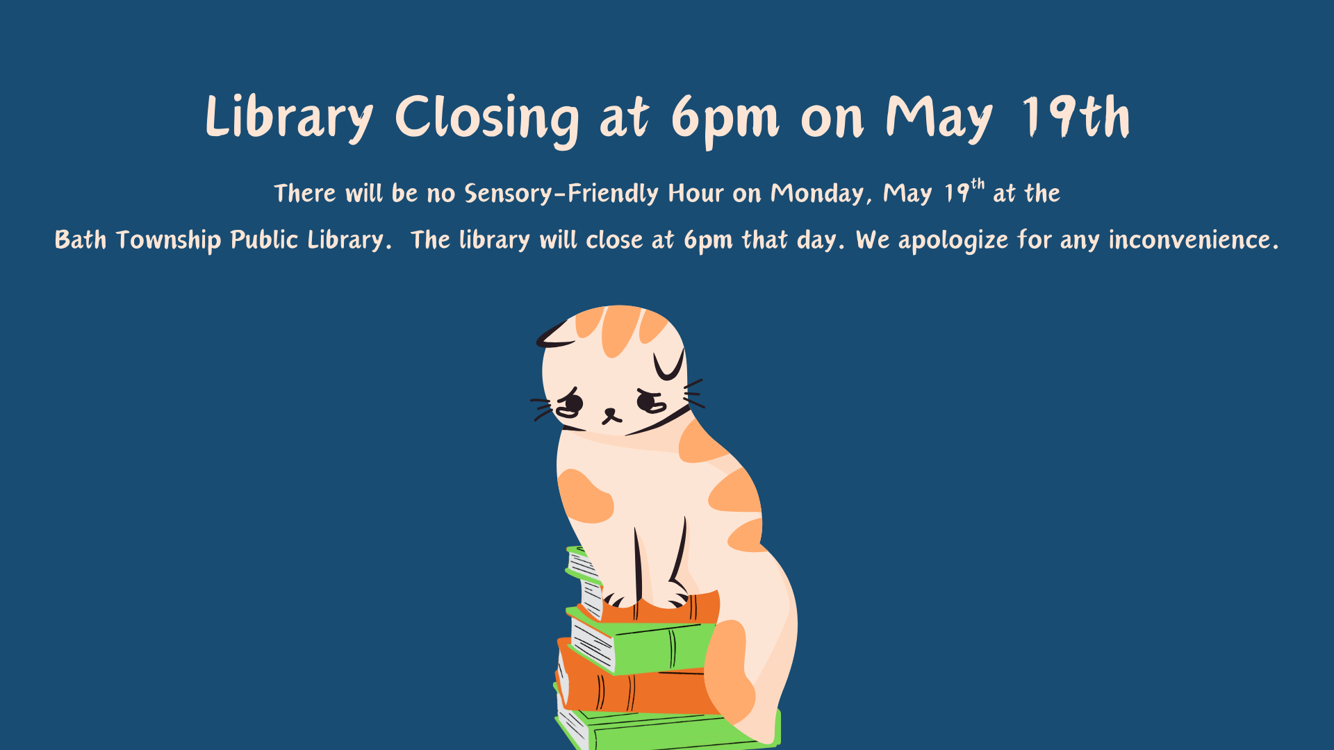 Sensory Hour Cancelled