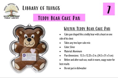 Teddy bear shaped cake pan