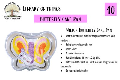 Butterfly shaped cake pan