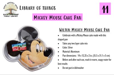 Mickey Mouse shaped cake pan