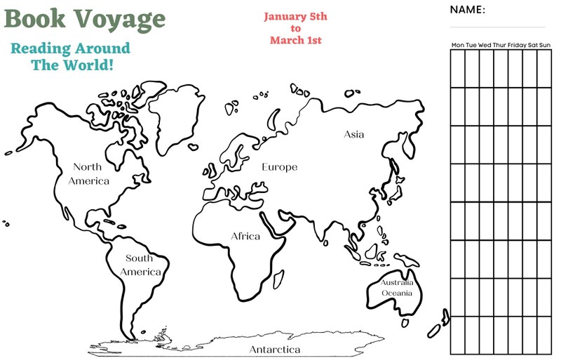 Adult Winter Reading Map Front