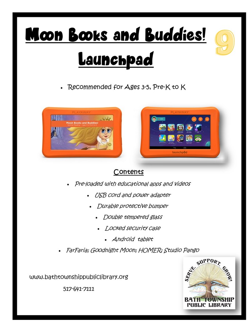 Launchpad 9: Moon books and buddies
